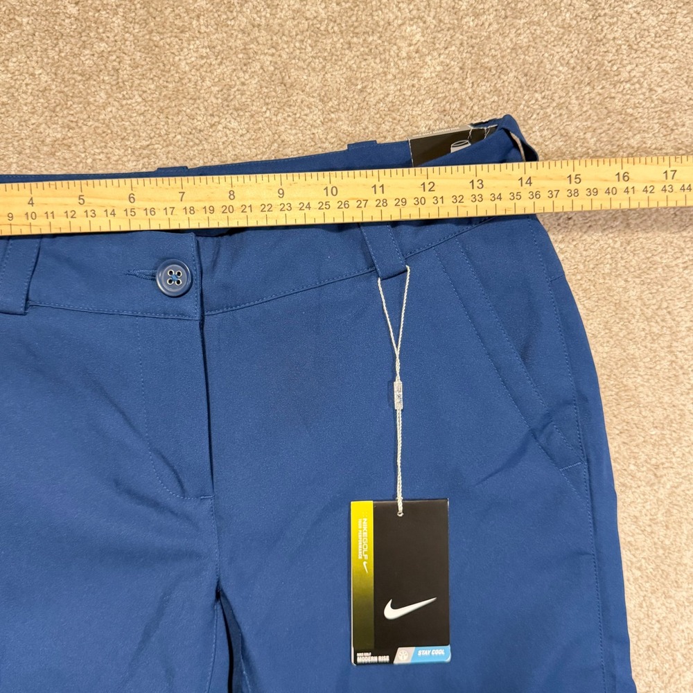 Nike Tour Performance Golf Shorts Women Size 2 Dri-FIT Blue Modern Rise NWT - Picture 3 of 9